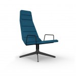 mitab highway lounge - Grafische en duidelijke stoel, stirkt en net in zijn verschijning maar comfortabel door de gewatteerde zitting.