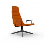 mitab highway lounge - Grafische en duidelijke stoel, stirkt en net in zijn verschijning maar comfortabel door de gewatteerde zitting.